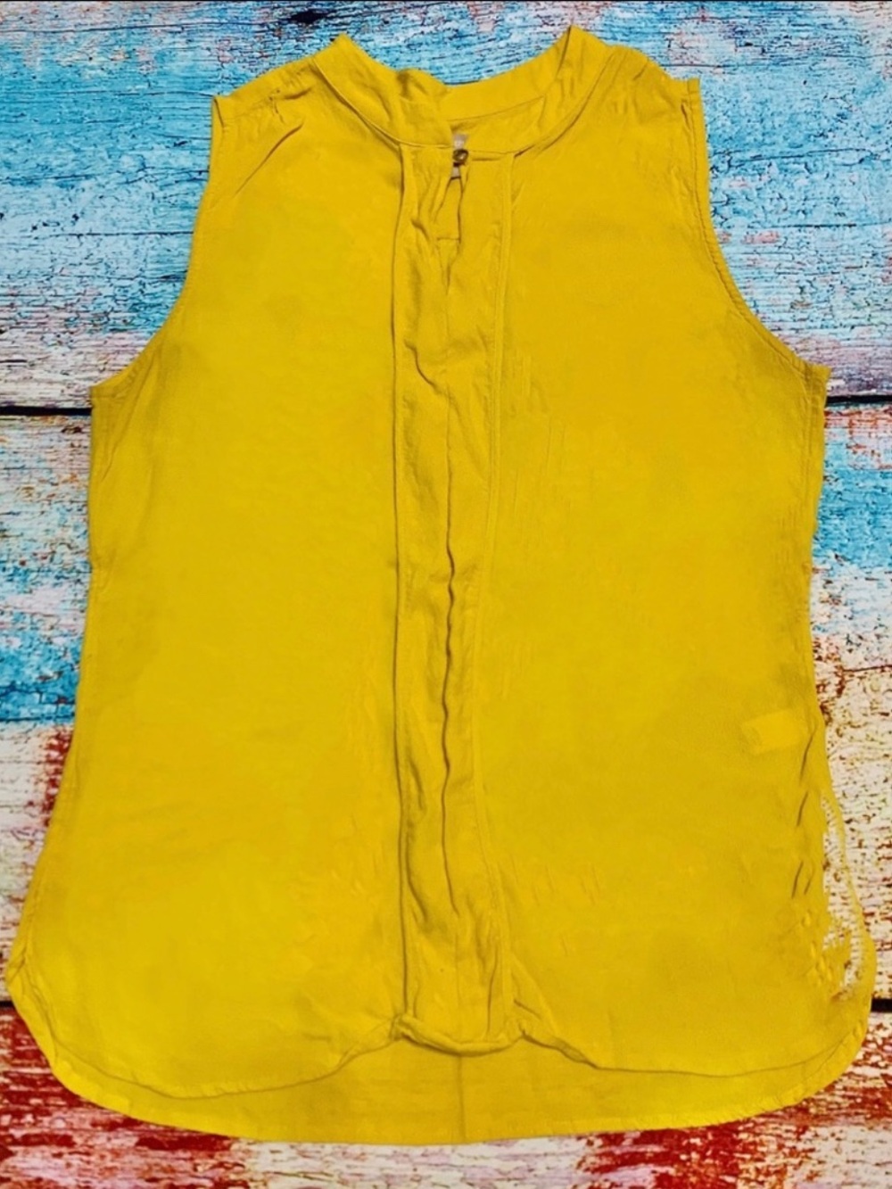 Banana Republic medium Yellow sleeveless Blouse Summer Casual Light